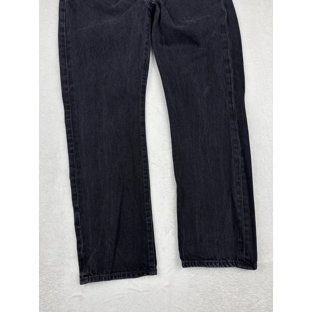 Levis 501 Mens 34x30 Jeans Fuzzy Black Washed Denim Grungy Fades